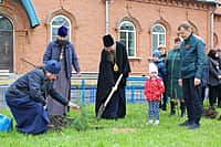 11 мая 2017 года на территории храма иконы Божией Матери «Всех скорбящих Радость» была организована и проведена экологическая акция «Посади дерево» (фото №1).