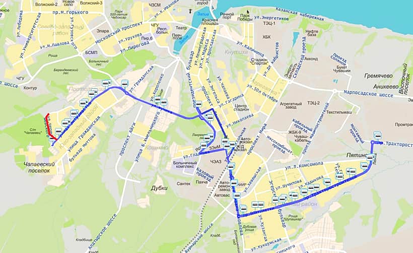 С 19 декабря в Чебоксарах изменится схема движения двух маршрутов троллейбусов и одного автобуса.
