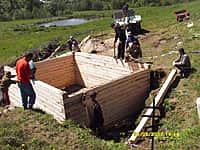 В деревне Каликово началось строительство купели церкви Иоанна Предтечи (фото №12).