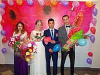 Во Дворце бракосочетаний Канаша, накануне Дня защитников Отечества, ритуал регистрации новобрачных пар прошел в праздничной атмосфере (фото №4).