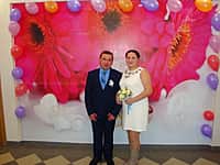 Во Дворце бракосочетаний Канаша, накануне Дня защитников Отечества, ритуал регистрации новобрачных пар прошел в праздничной атмосфере (фото №5).