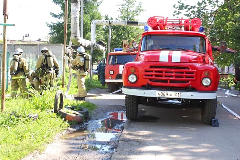 В г. Канаш ликвидировано условное возгорание.
