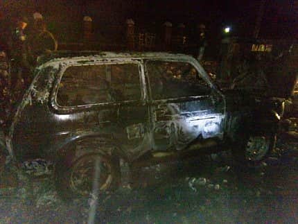 В Канашском районе сгорели два автомобиля.