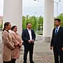 Ход капитального ремонта Дворца культуры города Канаша проинспектировал глава Канашского МО  Валерий Чернов.