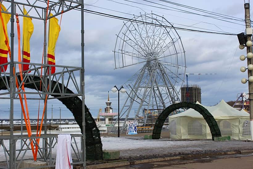 Колесо обозрения на заливе в Чебоксарах поможет еще лучше разглядеть красоту Чебоксар.