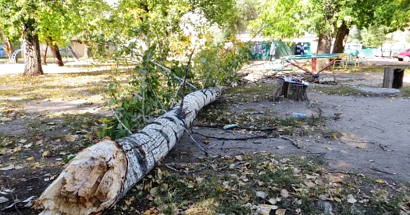 Ликвидируются последствия непогоды.