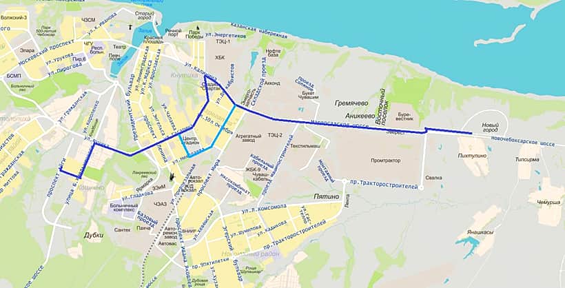 Маршрут № 65 соединил отдаленные микрорайоны города Чебоксары.