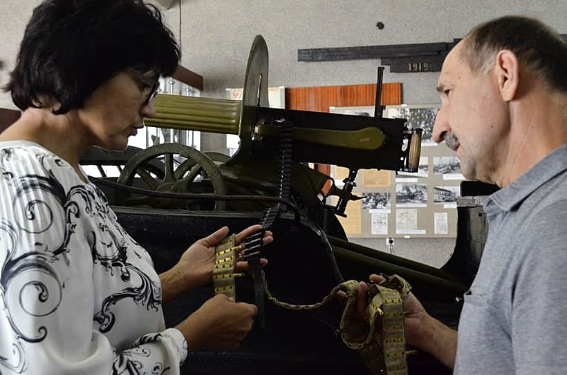 Музею В.И. Чапаева подарили пулемётную ленту периода первой мировой войны.