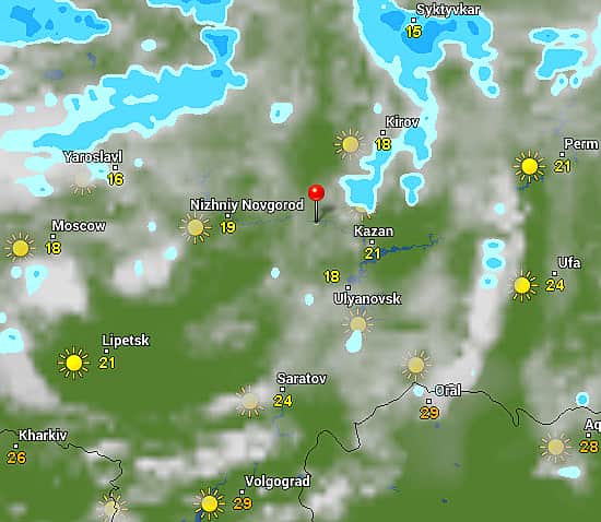 Прогноз погоды: Температура - около нормы, осадки - местами.