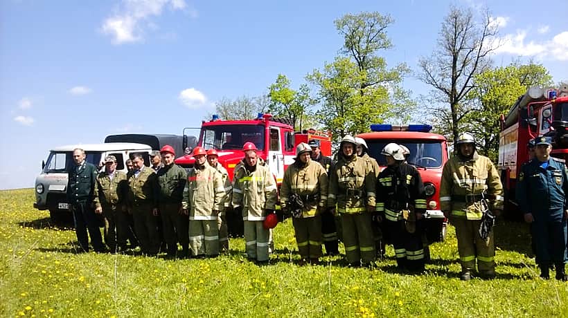 Проведено командно-штабное учение по теме "Организация мероприятий по ликвидации пожара в лесном массиве около деревни Новые Турмыши Канашского района".