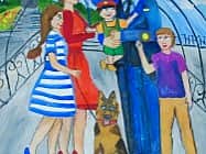 Рисунок школьницы из Чувашии участвует во Всероссийском конкурсе "Мои родители работают в полиции".