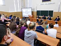 Руководители администрации и предприятий АПК Канашского района встретились со студентами Чувашской ГСХА (фото №2).