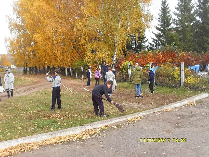 В селе Вутабоси состоялся очередной осенний субботник.