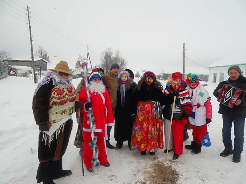 И в селе Ямашево ряженые вышли на Святки….