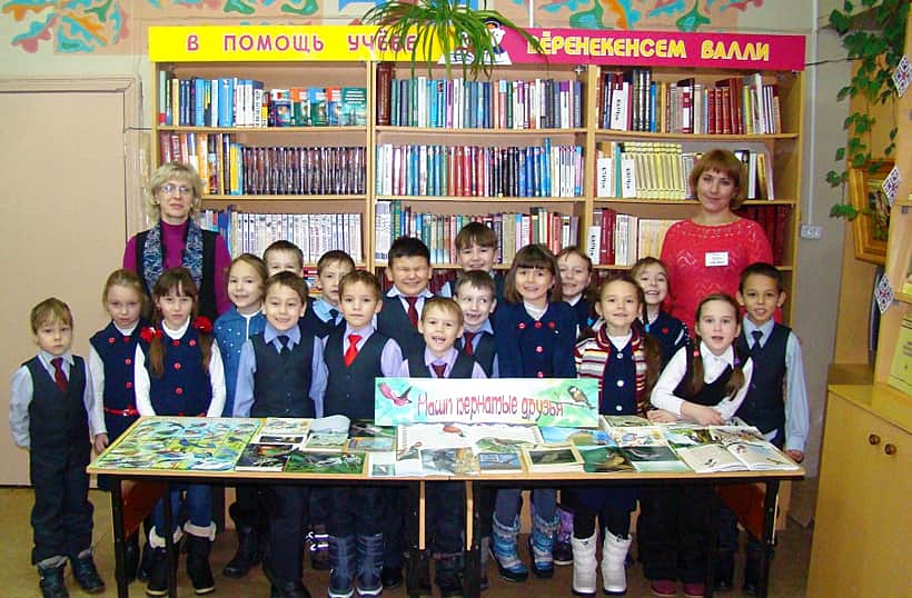 Урок - рассуждение "Покормите птиц зимой" в краеведческой библиотеке города Канаш.