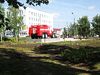Памятник пожарному автомобилю АЦ-40(375)Н. 10 августа 2015 (пн).