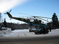 Памятник вертолету МИ-24В - монумент Мужества и Отваги. 08 декабря 2013 (вс).