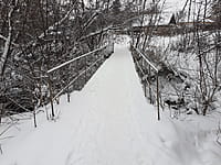 Пешеходный мост через ручей. 19 января 2022 (ср).