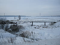 Пешеходный мост через реку Оржинар. 23 января 2014 (чт).