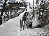 Пешеходный мост через реку Аниш. 15 февраля 2014 (сб).