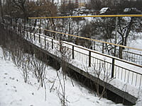 Пешеходный мост через реку Аниш. 01 февраля 2015 (вс).
