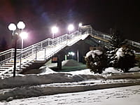 Пешеходный мост через железную дорогу. 18 января 2022 (вт).