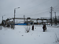 Пешеходный мост через железную дорогу. 12 января 2014 (вс).