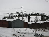 Пешеходный мост через железную дорогу. 08 января 2014 (ср).