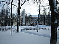 Сквер воинов-вагоноремонтников, павших в годы Великой Отечественной войны. 18 января 2014 (сб).