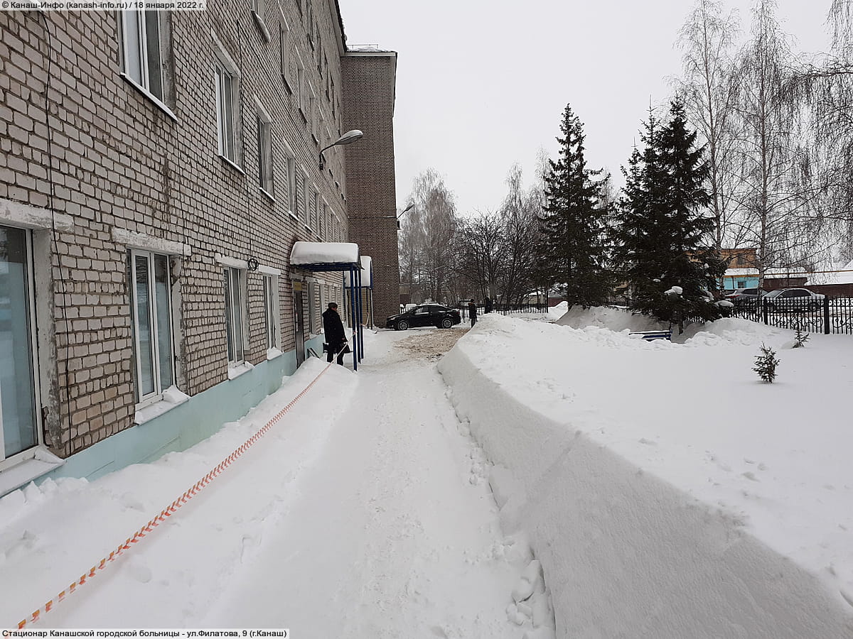 Стационар Канашской городской больницы. 18 января 2022 (вт).